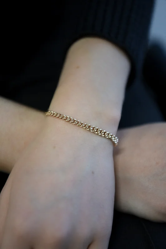 Enamel - Coated Bangles in Vibrant ColorsVintage 9ct Rose Gold Round Belcher Link 7.5” Bracelet