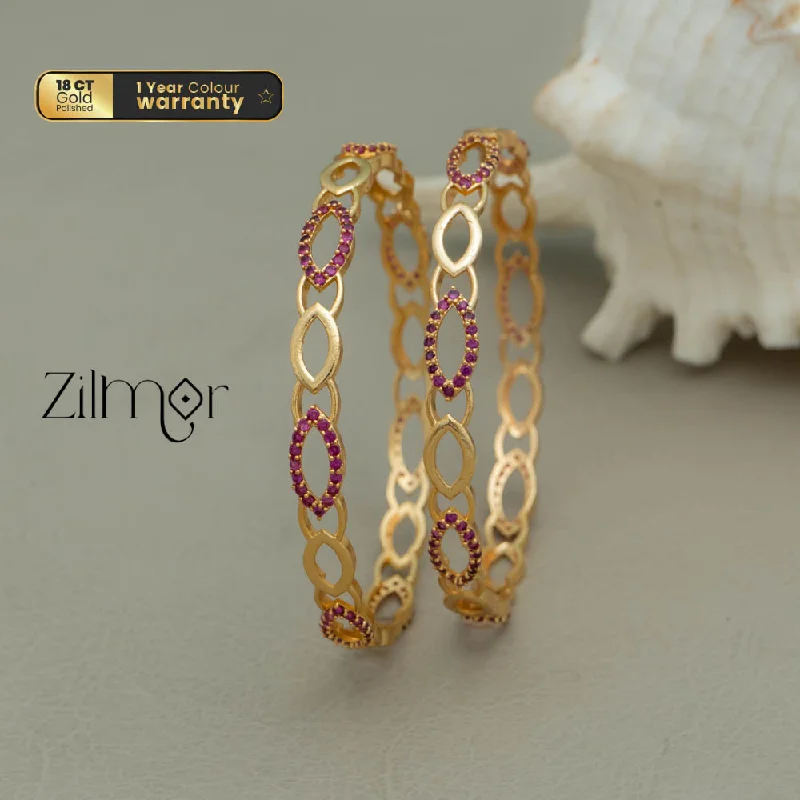 Enamel - Coated Bangles in Vibrant ColorsSG100200  - Gold Plated stone bangle (pair)