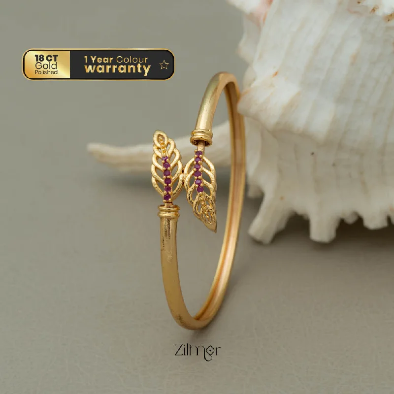 Solid Gold Bangles with Intricate EngravingsGold tone  Bangle (color Option) - AG10104