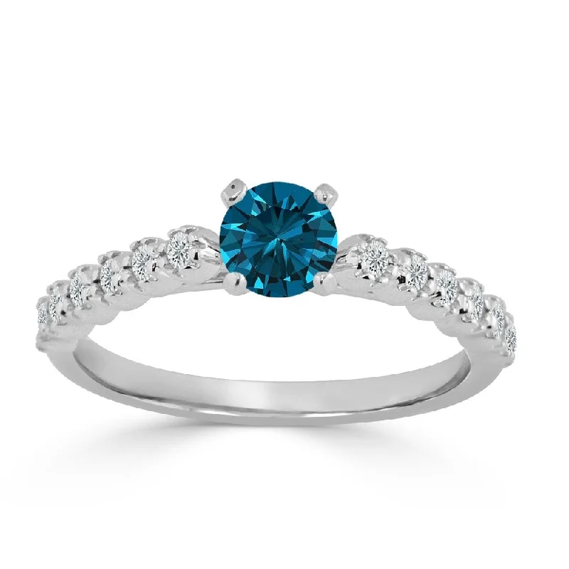 Auriya 3/5ctw Blue Diamond Engagement Ring 14K Gold