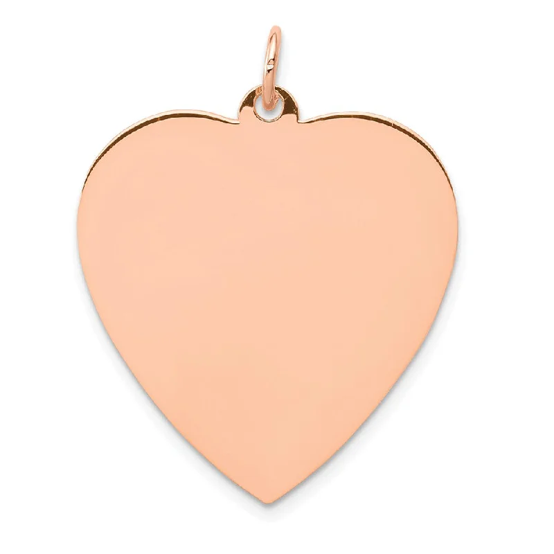 Gemstone - Encrusted Pendants with a Sparkling Centerpiece14k Rose Gold Engravable Heart Disc Pendant, 24mm