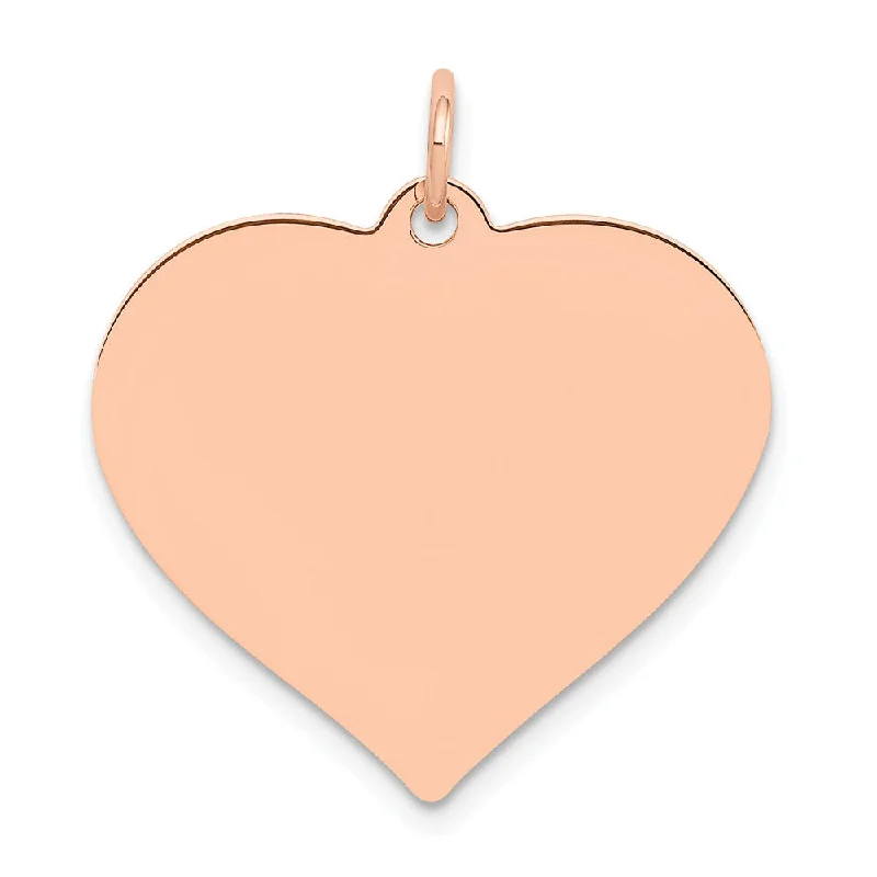 Gemstone - Encrusted Pendants with a Sparkling Centerpiece14k Rose Gold Heart Disc Pendant, 24mm