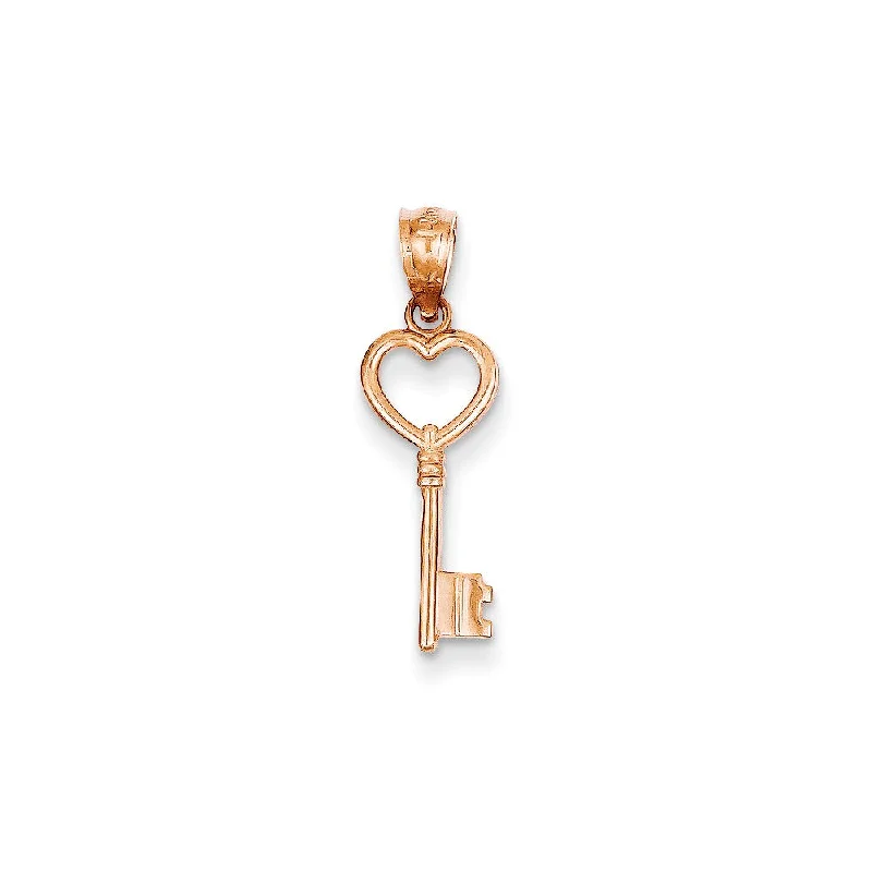 Animal - Shaped Pendants in Sterling Silver14k Rose Gold Key Pendant, 7mm