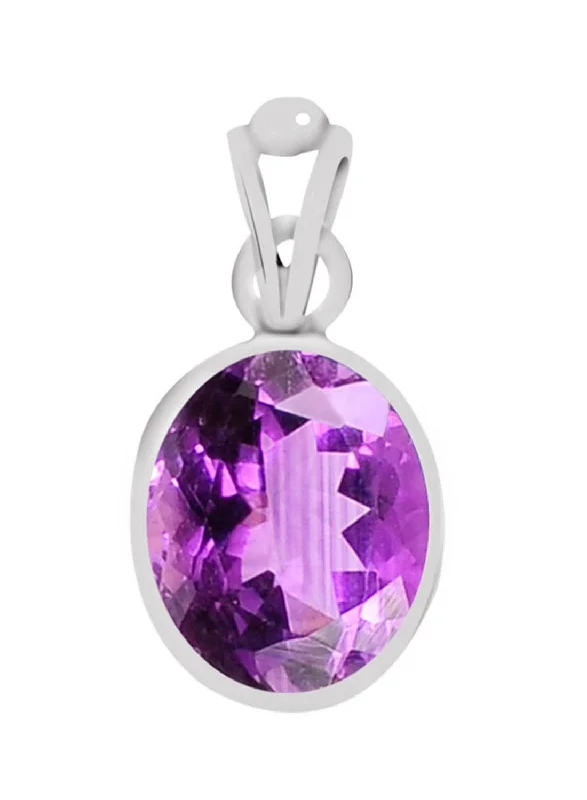 Locket Pendant Necklaces with Personalized EngravingsCertified Amethyst (Katela) Silver Pendant 3.9cts or 4.25ratti