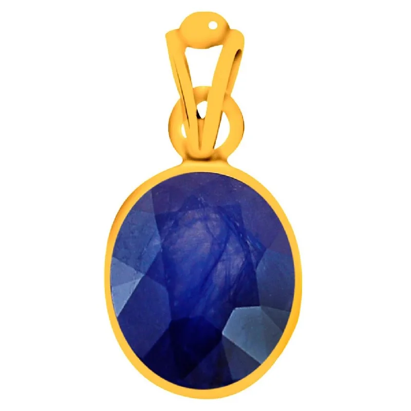 Locket Pendant Necklaces with Personalized EngravingsCertified Blue Sapphire Neelam Panchdhatu Pendant 3.9cts or 4.25ratti