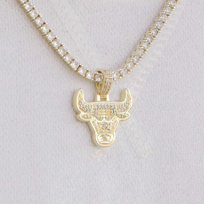 Heart - Shaped Pendant Necklaces with Birthstone InlaysChicago Bulls Official NBA Micro Logo Pendant