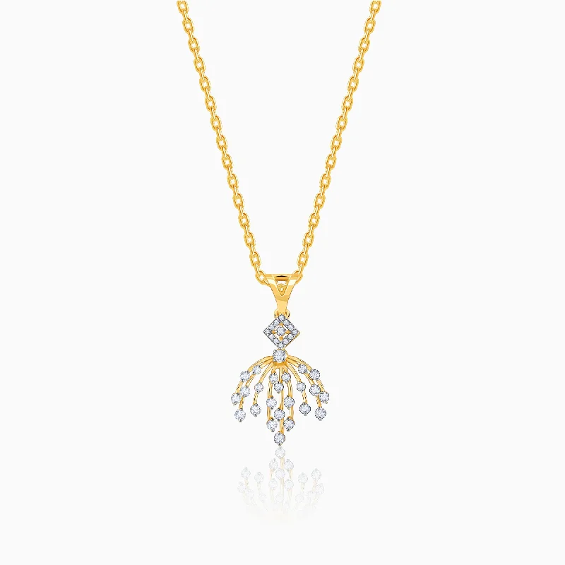 Heart - Shaped Pendant Necklaces with Birthstone InlaysGold Sparkle You Deserve Diamond Pendant