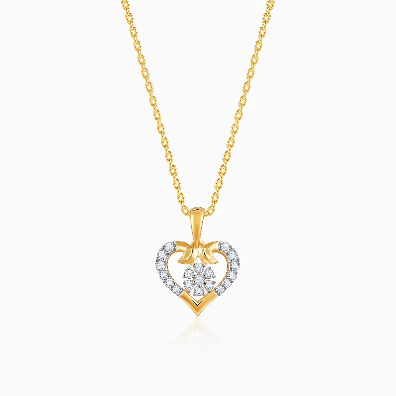 Crystal - Embellished Pendant Necklaces for a Glamorous LookGold Timeless Charm Diamond Pendant