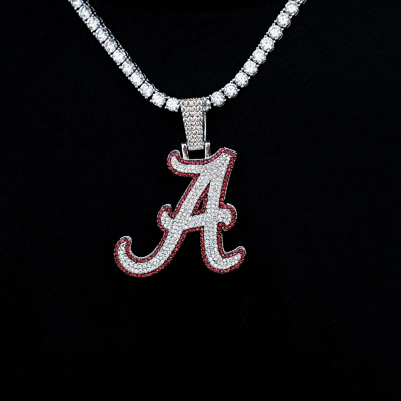 Crystal - Embellished Pendant Necklaces for a Glamorous LookLarge Alabama Crimson Tide Official NCAA Logo Pendant