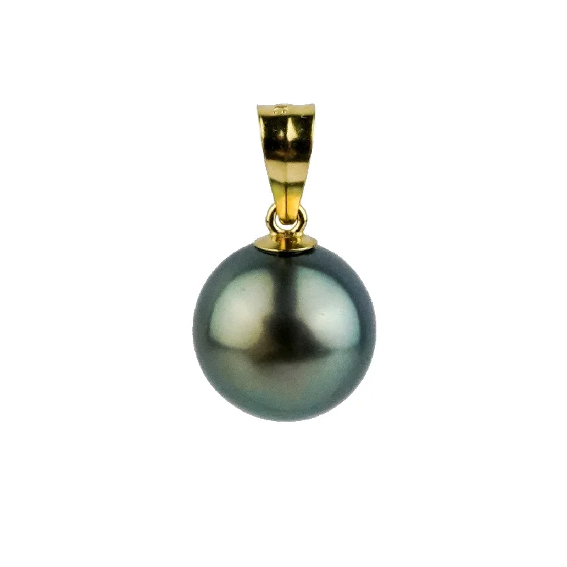 Heart - Shaped Pendant Necklaces with Birthstone InlaysPetite Blue 8.5mm Tahitian Pearl Pendant