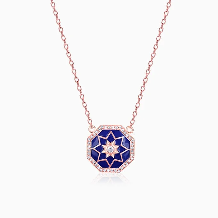 Locket Pendant Necklaces with Personalized EngravingsRose Gold Taj Mosaic Necklace