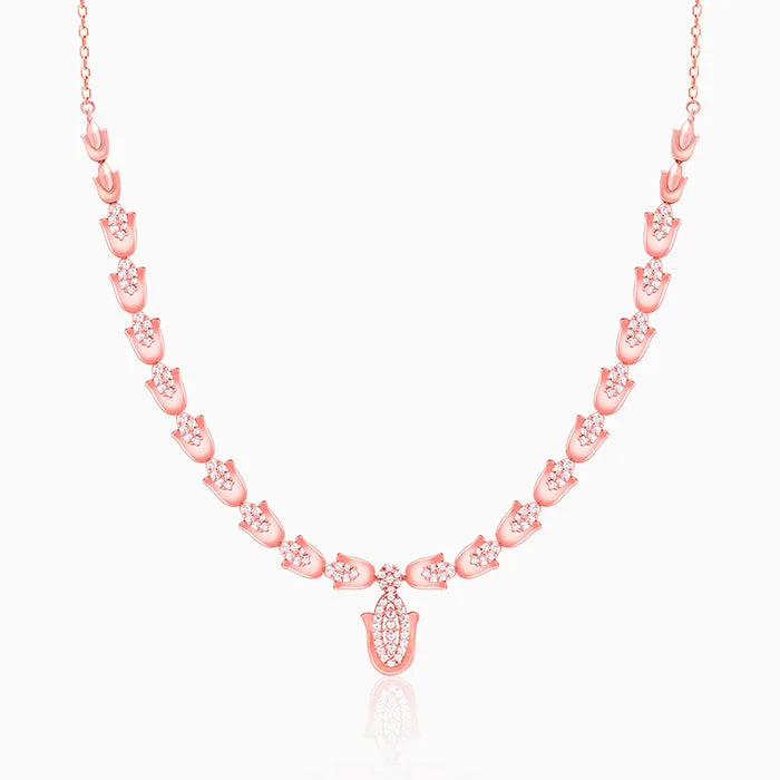 Zodiac Sign Pendant Necklaces for Astrology EnthusiastsRose Gold Classic Hamsa Necklace