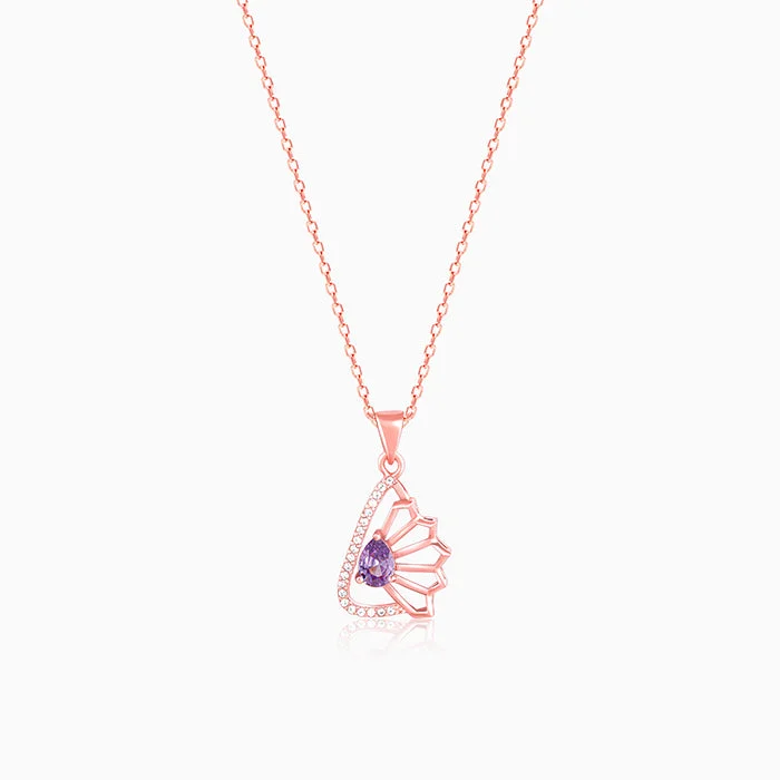 Locket Pendant Necklaces with Personalized EngravingsRose Gold Notre Dame Pendant With Link Chain