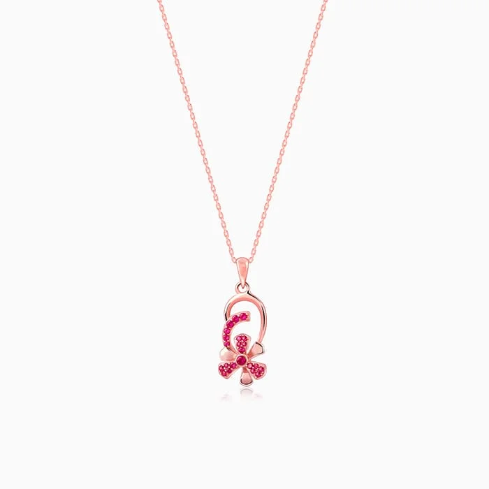 Zodiac Sign Pendant Necklaces for Astrology EnthusiastsRose Gold Pink Musli Spin Pendant With Link Chain