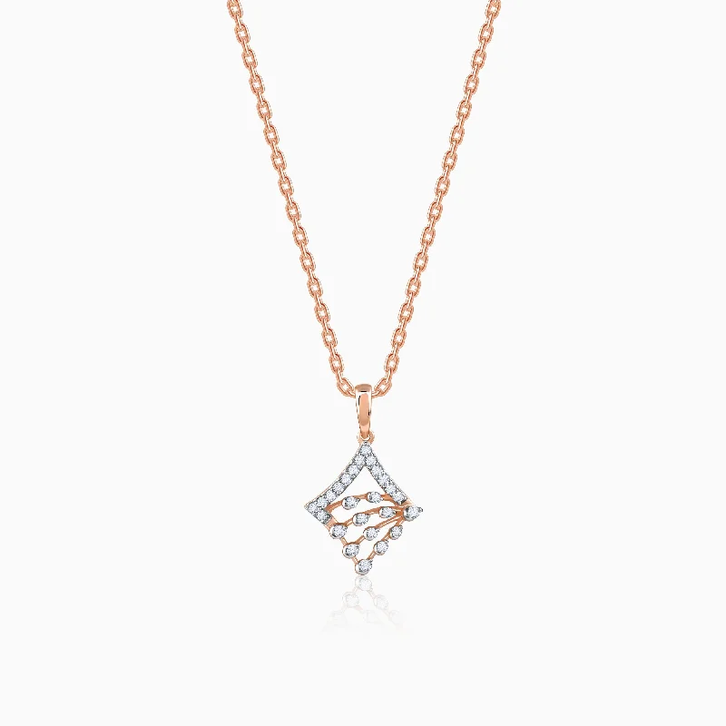 Locket Pendant Necklaces with Personalized EngravingsRose Gold Prodigy Diamond Pendant