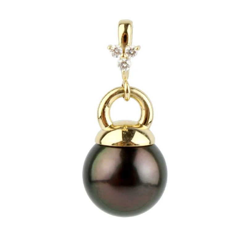 Locket Pendant Necklaces with Personalized EngravingsTahitian Pearl & Diamond 10.3mm Mareva Pendant